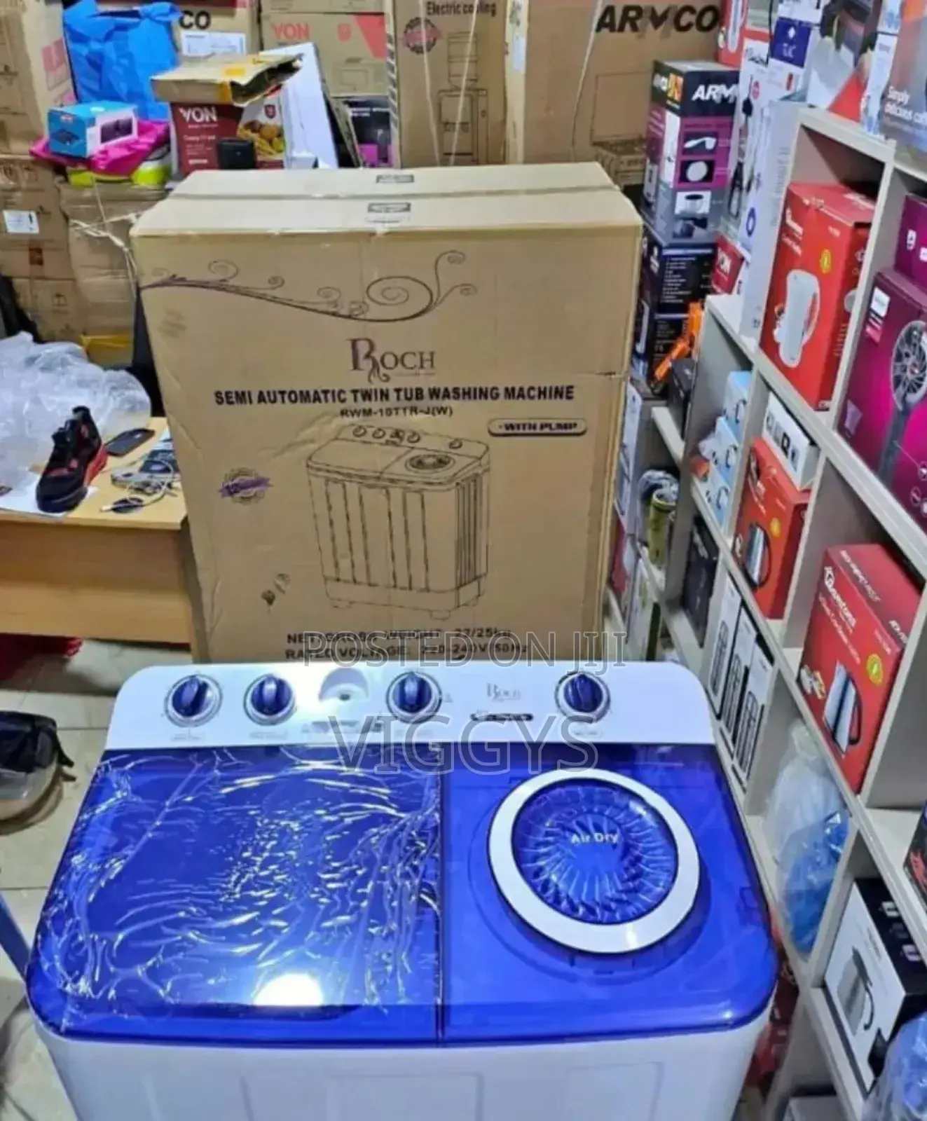 Brand New Roch 10kg Semi-Auto Washing Machine RWM-10TL