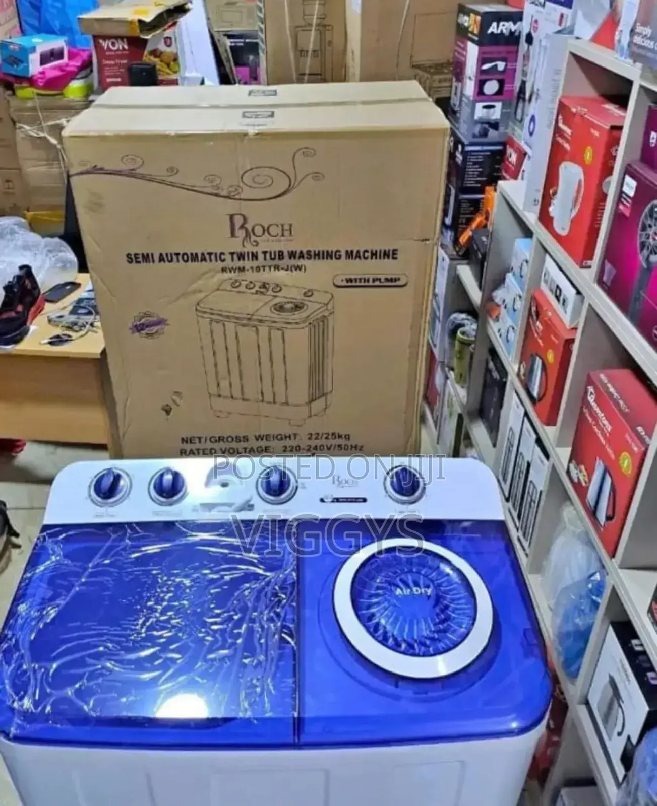 Classic Roch 10kg Semi-Auto Washing Machine RWM-10tl