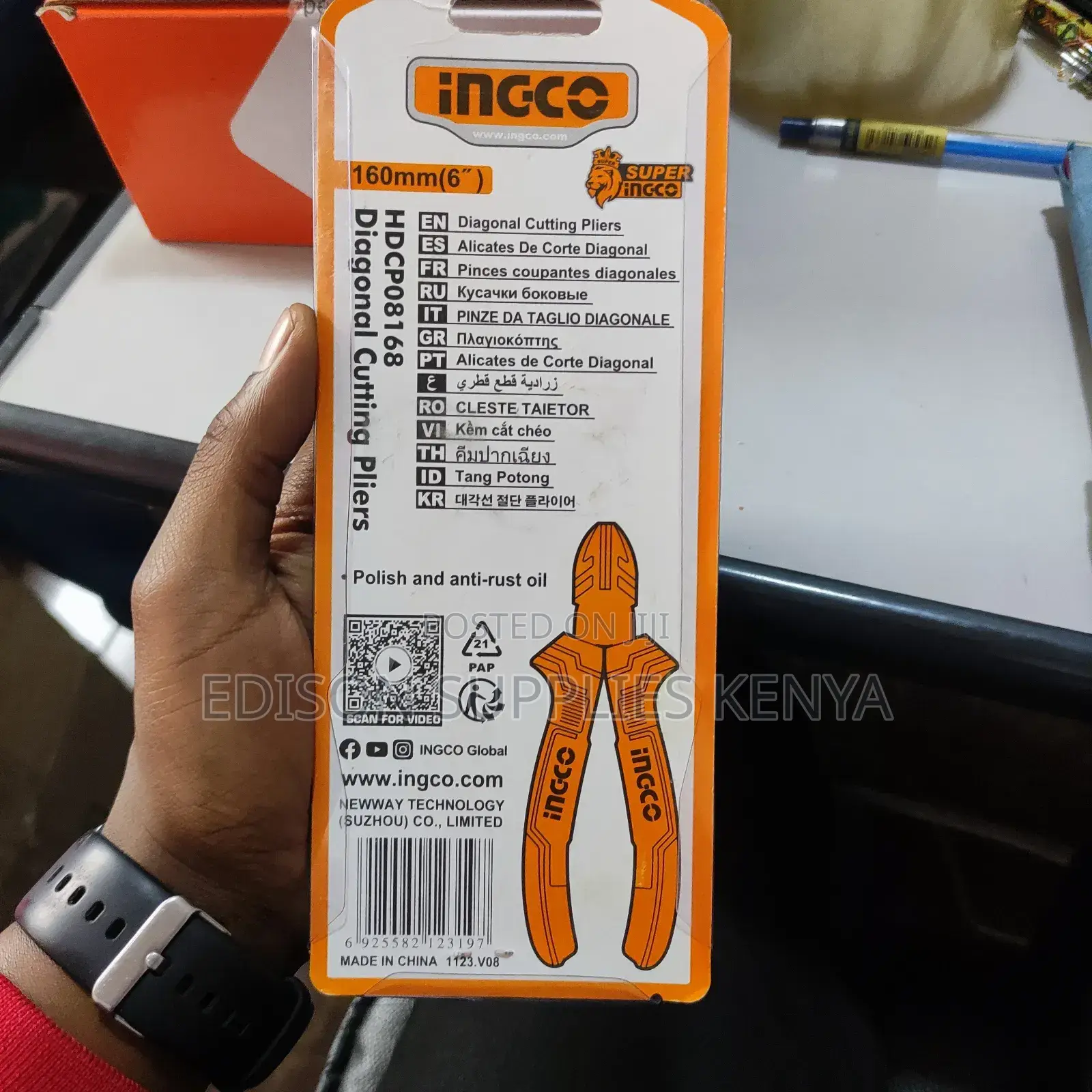 INGCO Diagonal Cutting Pliers 6" Cable Wire Cutting Pliers 6