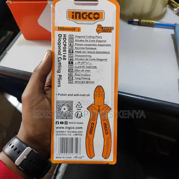 INGCO Diagonal Cutting Pliers 6" Cable Wire Cutting Pliers 6 - thumbnail 4