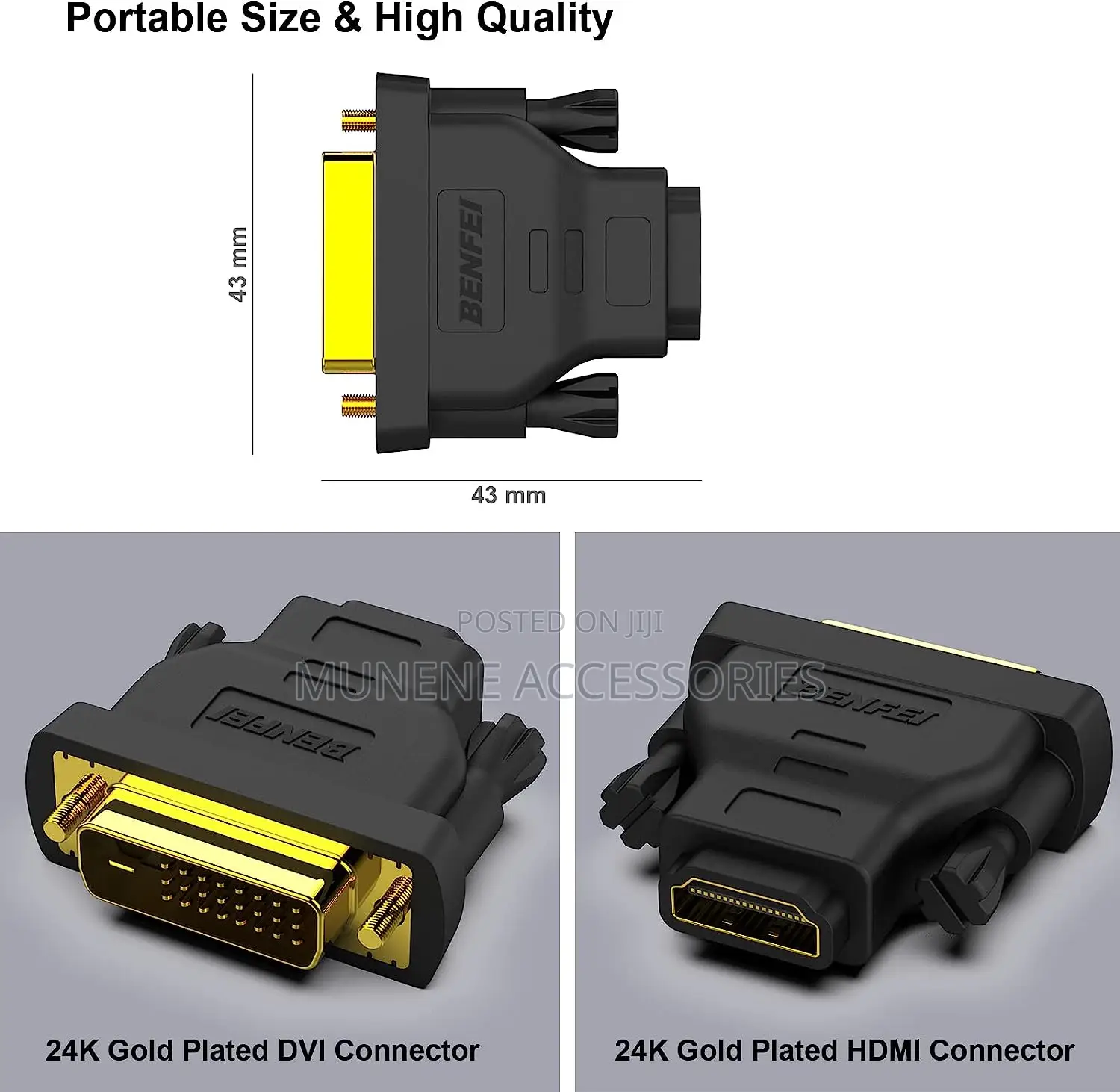 DVI to HDMI, Bidirectional DVI DVI-D to HDMI Male to Female