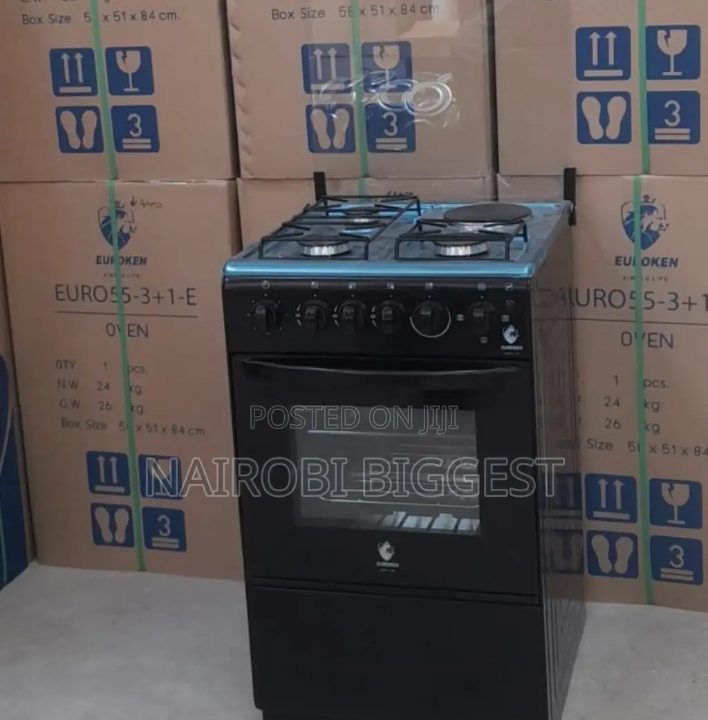 50×55 Euroken 3+1 Standing Cooker With Electric Oven