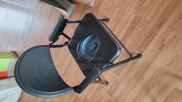 Extra Wide Toilet Commode Chair Black - main view