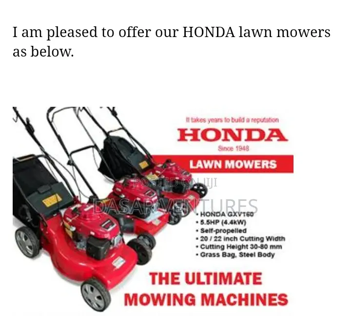 Honda Lawn Mower Machine