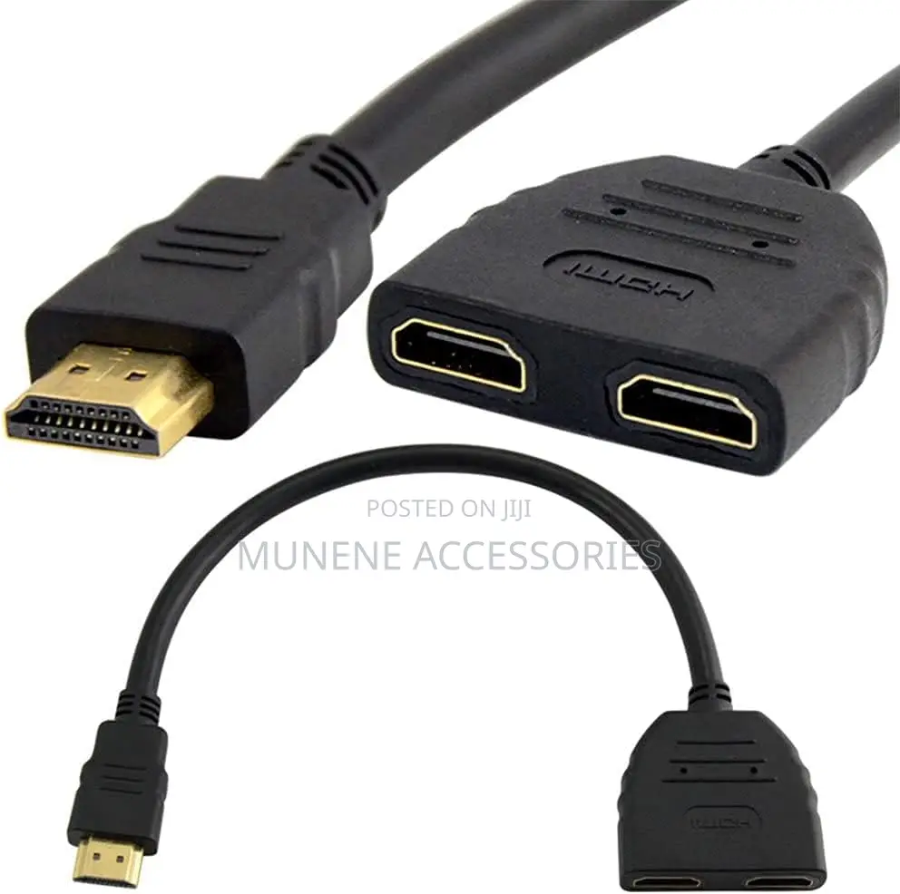 HDMI Male to Dual HDMI HDTV Female Splitter Adapter Out