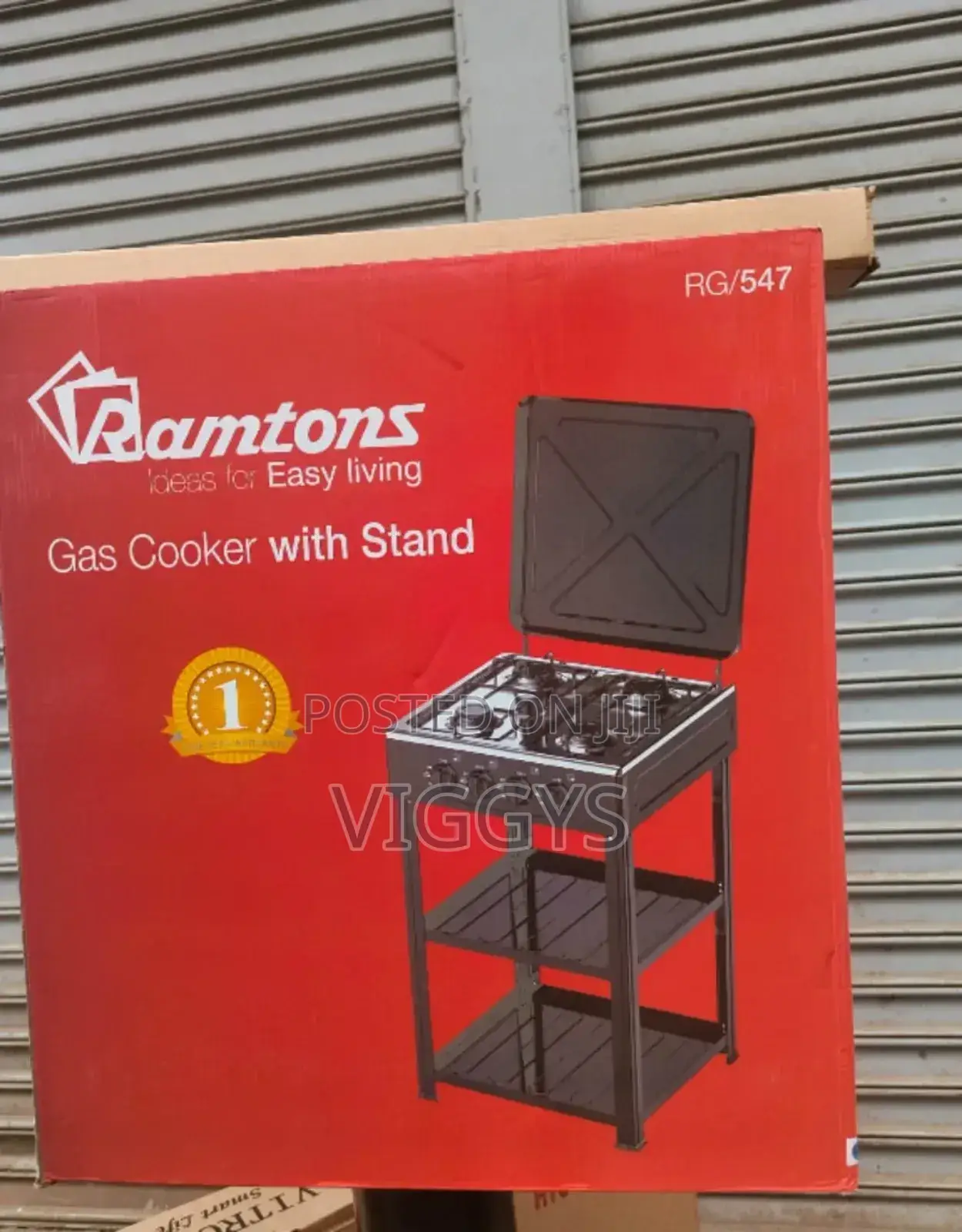 Ramtons 4 Burner Standing Cooker With Shelf R/B4g