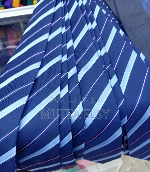 Navyblue Stripped Executive Single Ties - main view