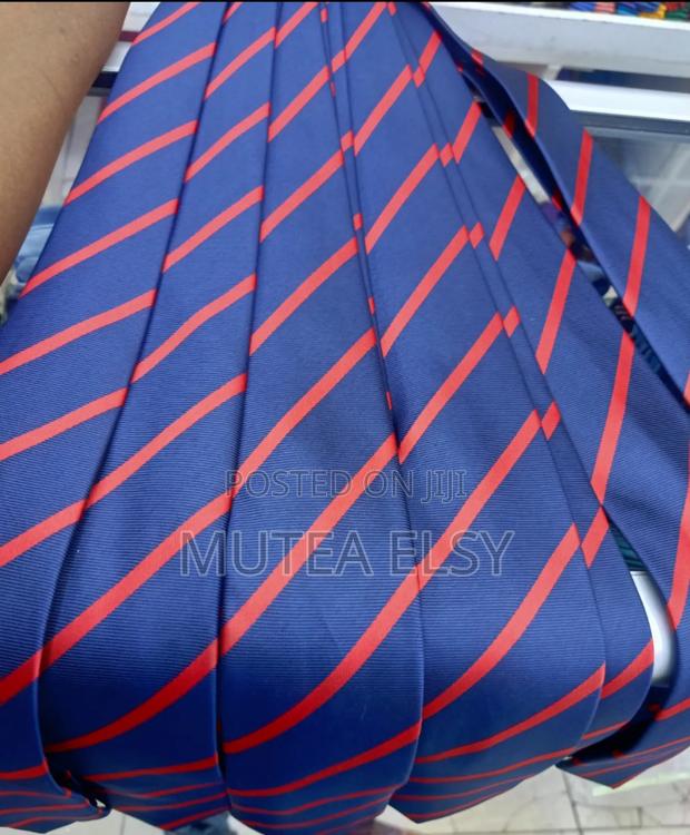 Navyblue Stripped Executive Single Ties - thumbnail 4
