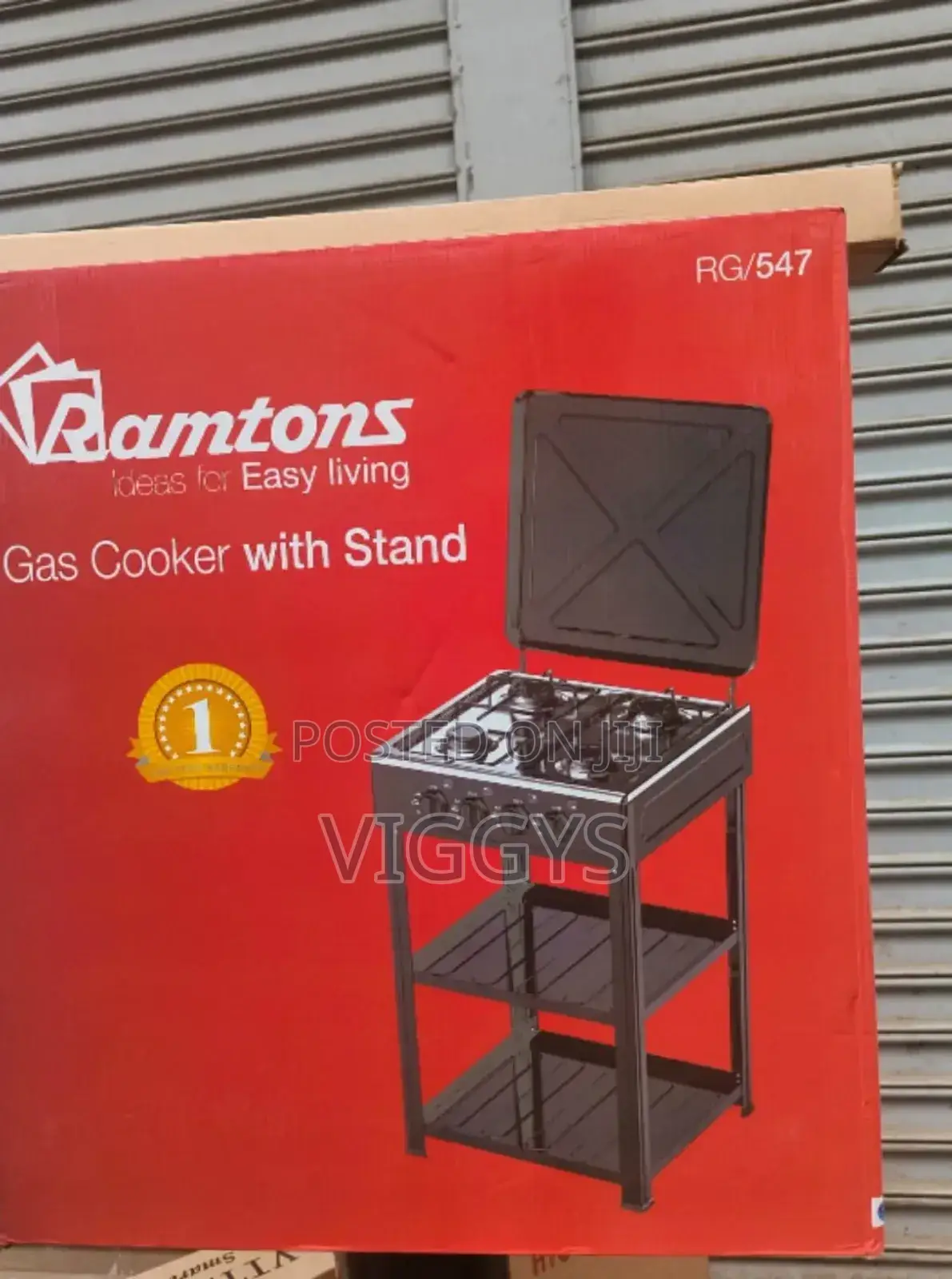 Brand New Ramtons 4 Burner Standing Cooker With Shelf R/B4g