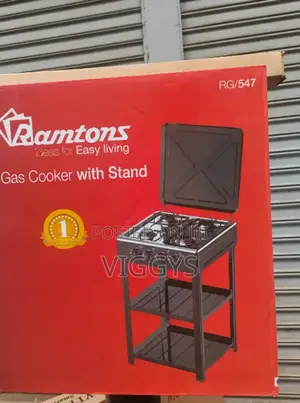 Brand New Ramtons 4 Burner Standing Cooker With Shelf R/B4g