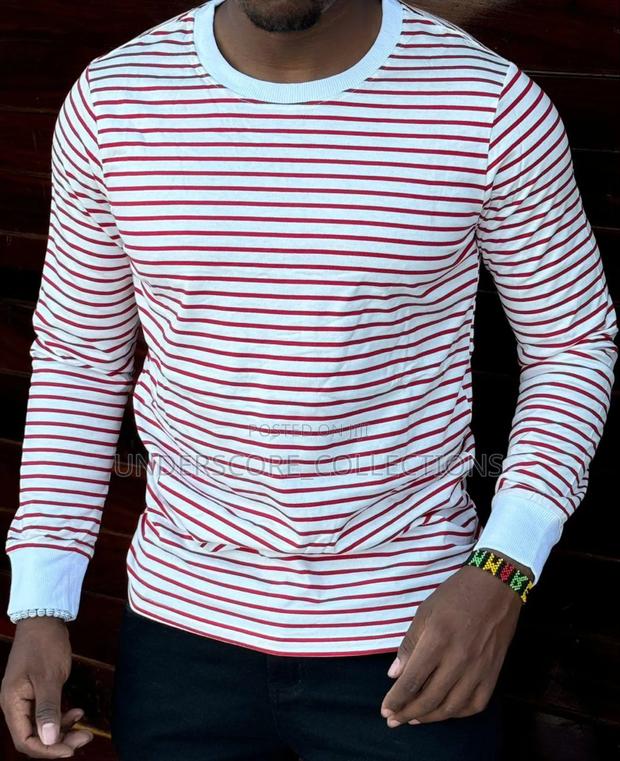 Elegant Soft Material Stripped Longsleeved Tshirts - thumbnail 2