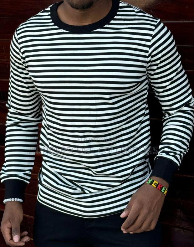 Elegant Soft Material Stripped Longsleeved Tshirts - thumbnail 3