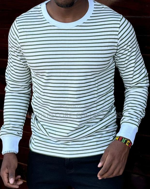 Classy Unisex Stripped Longsleeved Tshirts - thumbnail 2