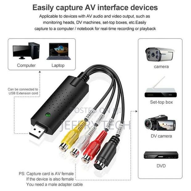 USB 2.0 Easycap Audio Video Capture Card Adapter for Capture - thumbnail 2