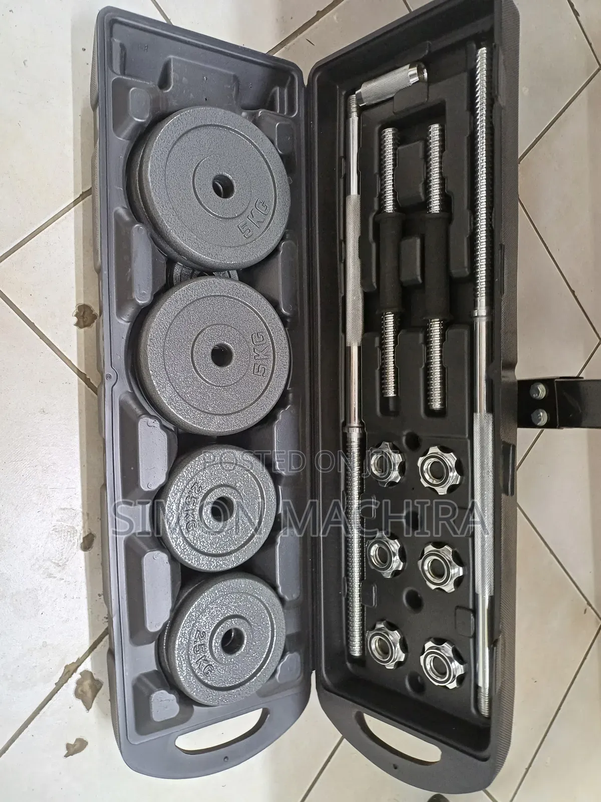 Chrome Dumbells 50kg Set
