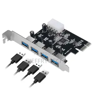 PCI Express PCI-E 4 Port USB 3.0 1X Adapter Expansion Card
