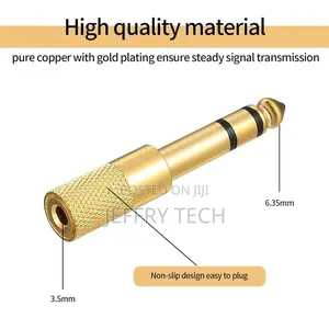 6.5mm Male to 3.5mm Female AUX Audio Converter Adapter