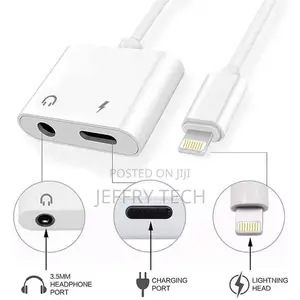 2 in 1 Lightning iPhone to Audio AUX 3.5mm + Lightning Iphon