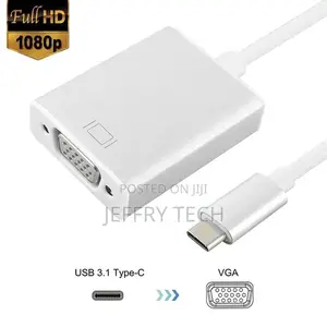 Usb-C Converter Adapter USB 3.1 Type-C to VGA Full HD 1080P
