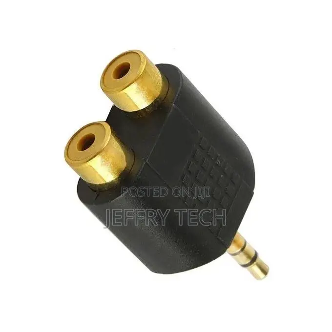 Rca Female To 3.5mm Male Jack Audio Y Adapter.