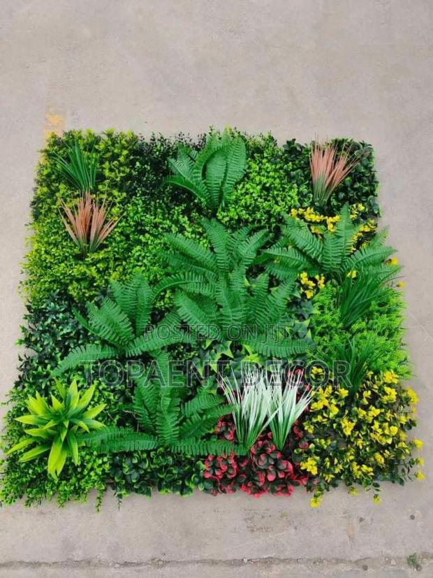 Decorated Artificial Boxwood Hedge Panels - main view