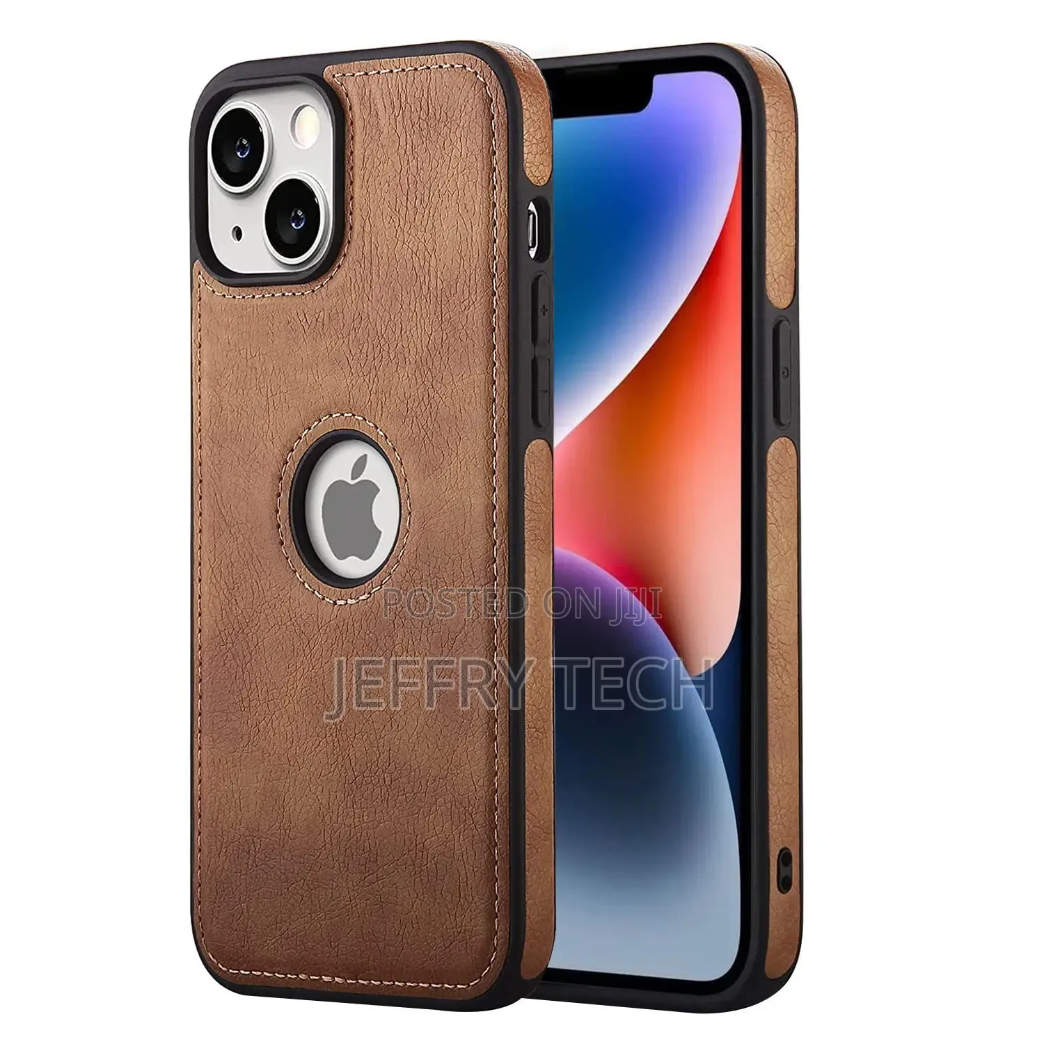 Leather Flexible Back Cover Case for iPhone 14 Plus (6.7 Inc