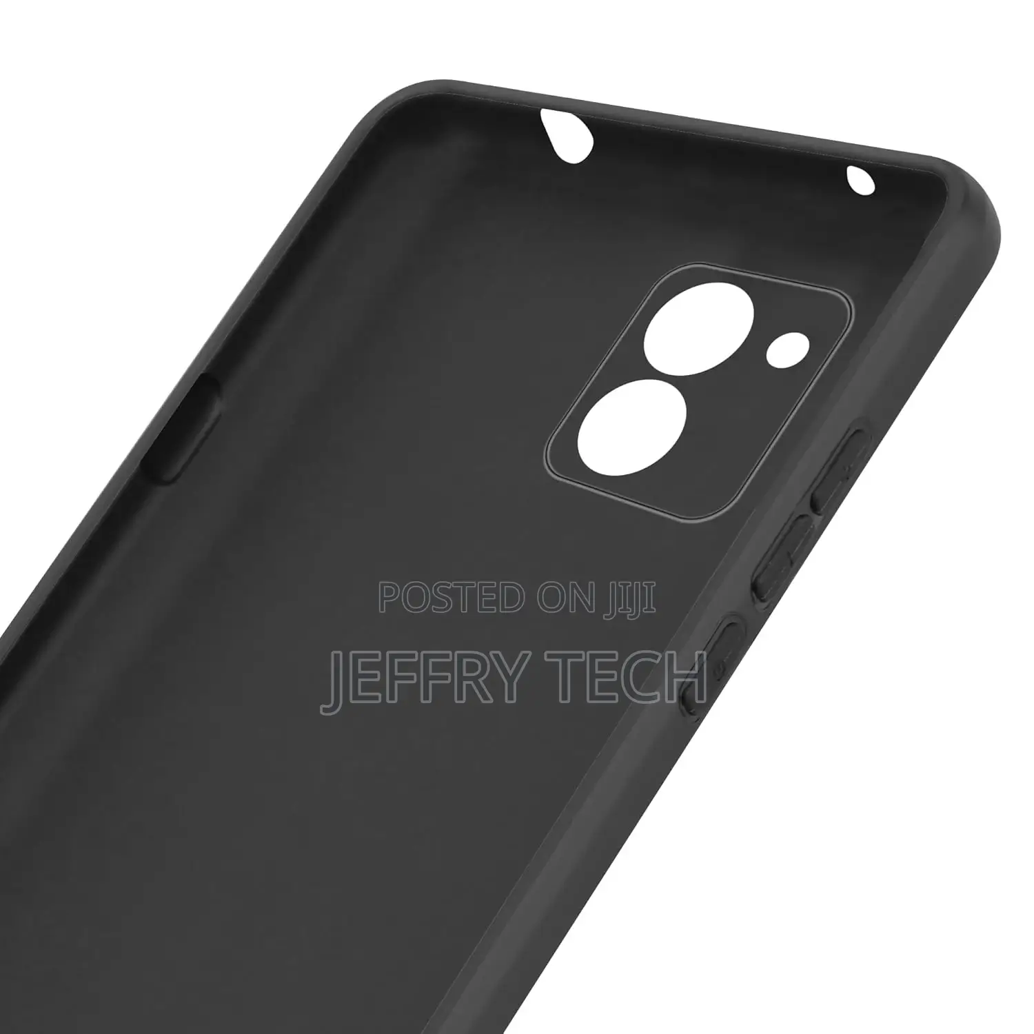 Silicon Flexible Anti Scratch Back Cover for Vivo Y03 - Blac