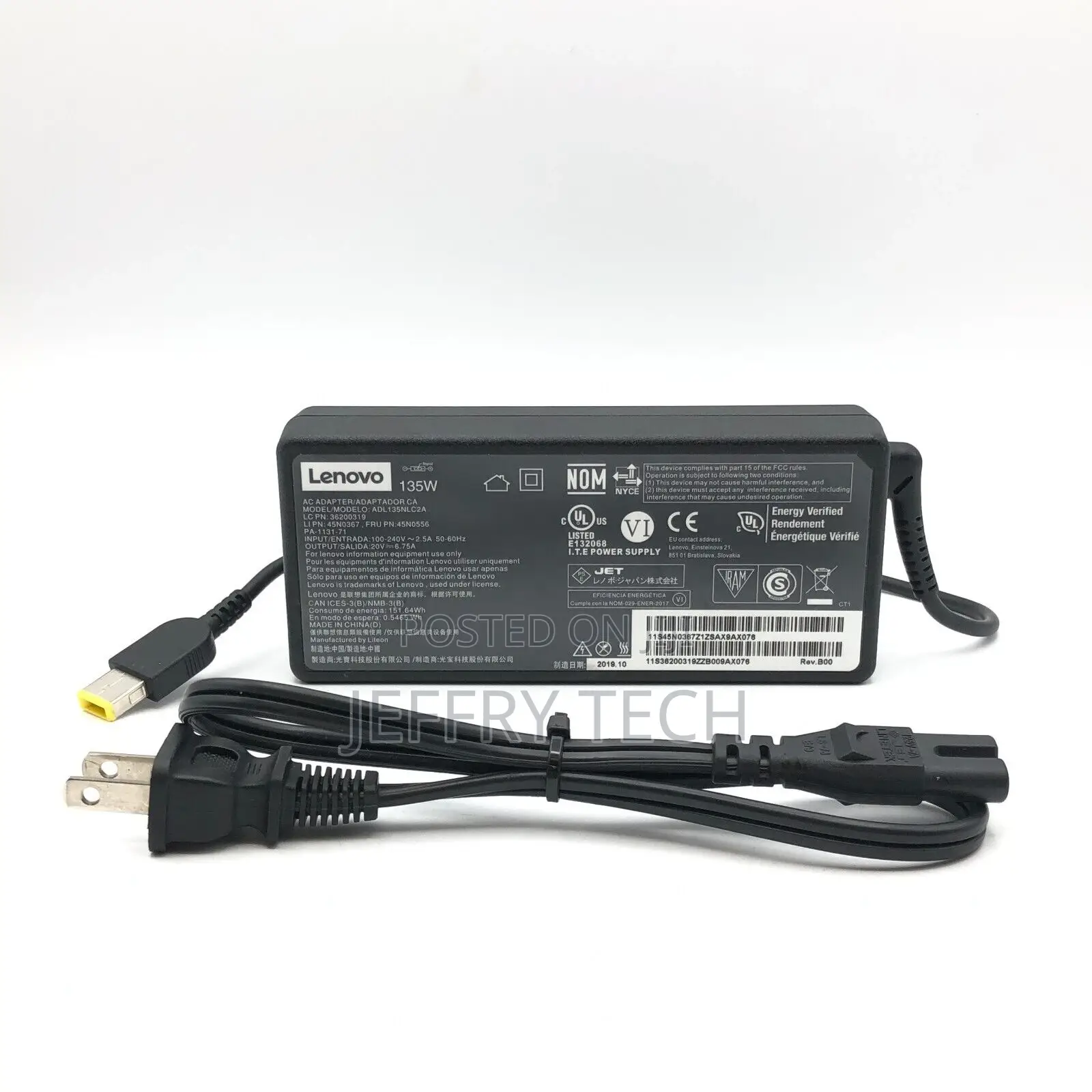 Lenovo AC Adapter 135W Oem Laptop Legion Y530 Y530-15 Y530-1