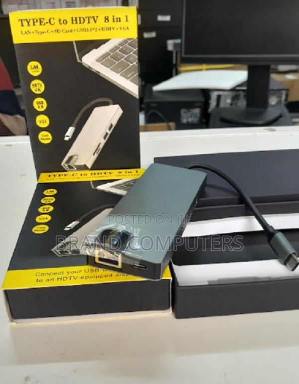 Type-C 8-in-1 Adapter With HDMI VGA LAN SD USB 3.0 - main view