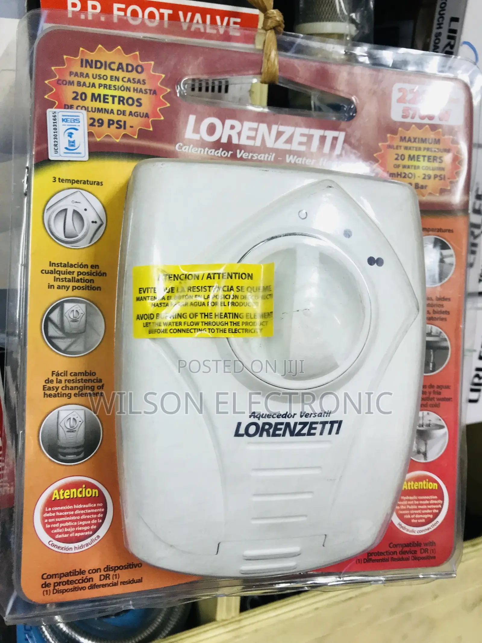 LORENZETTI Under Sink Heater