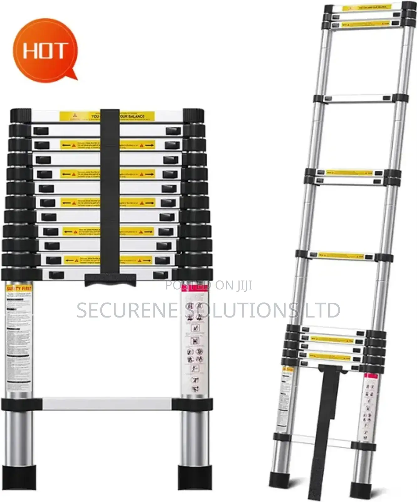 4.4m Aluminium Single Telescopic Ladder