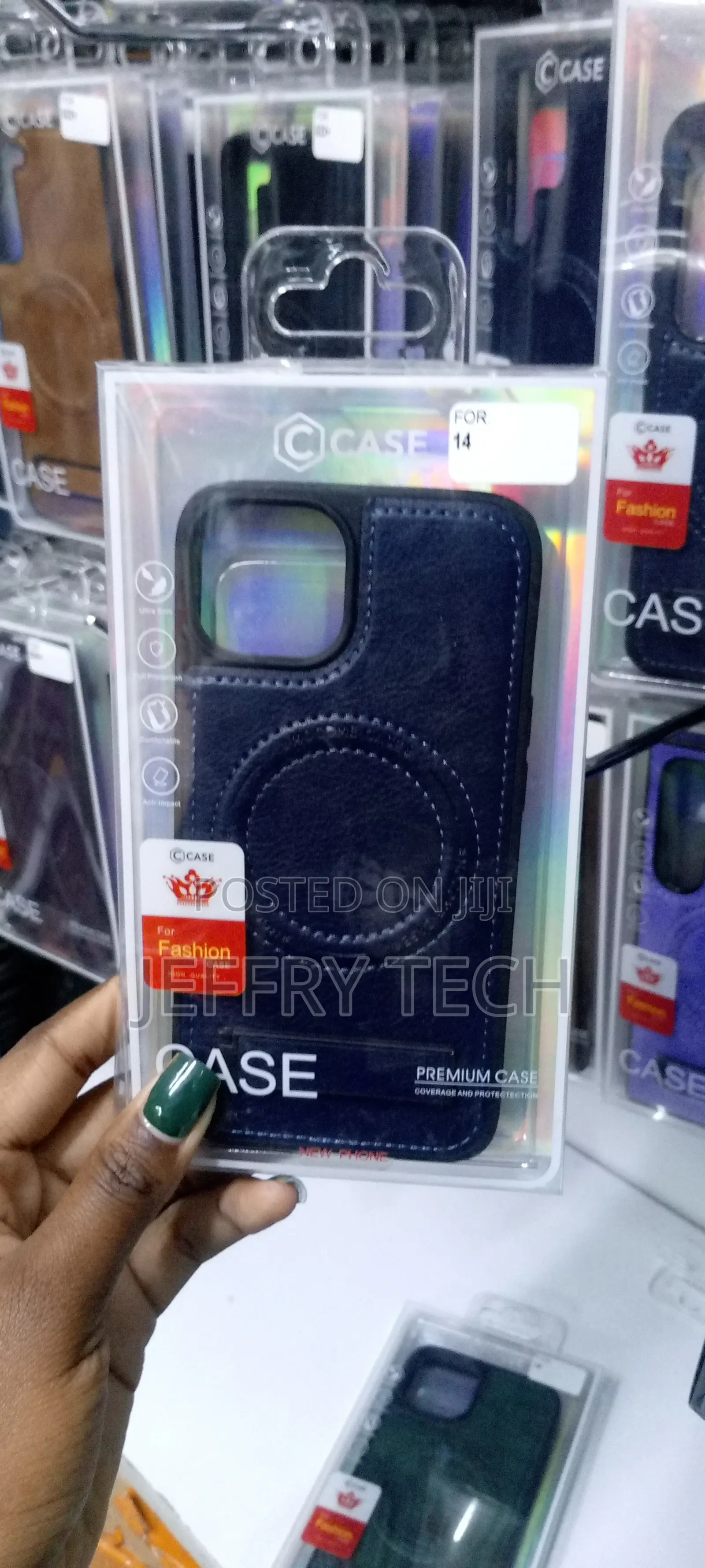 Magnetic for iPhone 14 Premium PU Leather Case,Built-in Invi