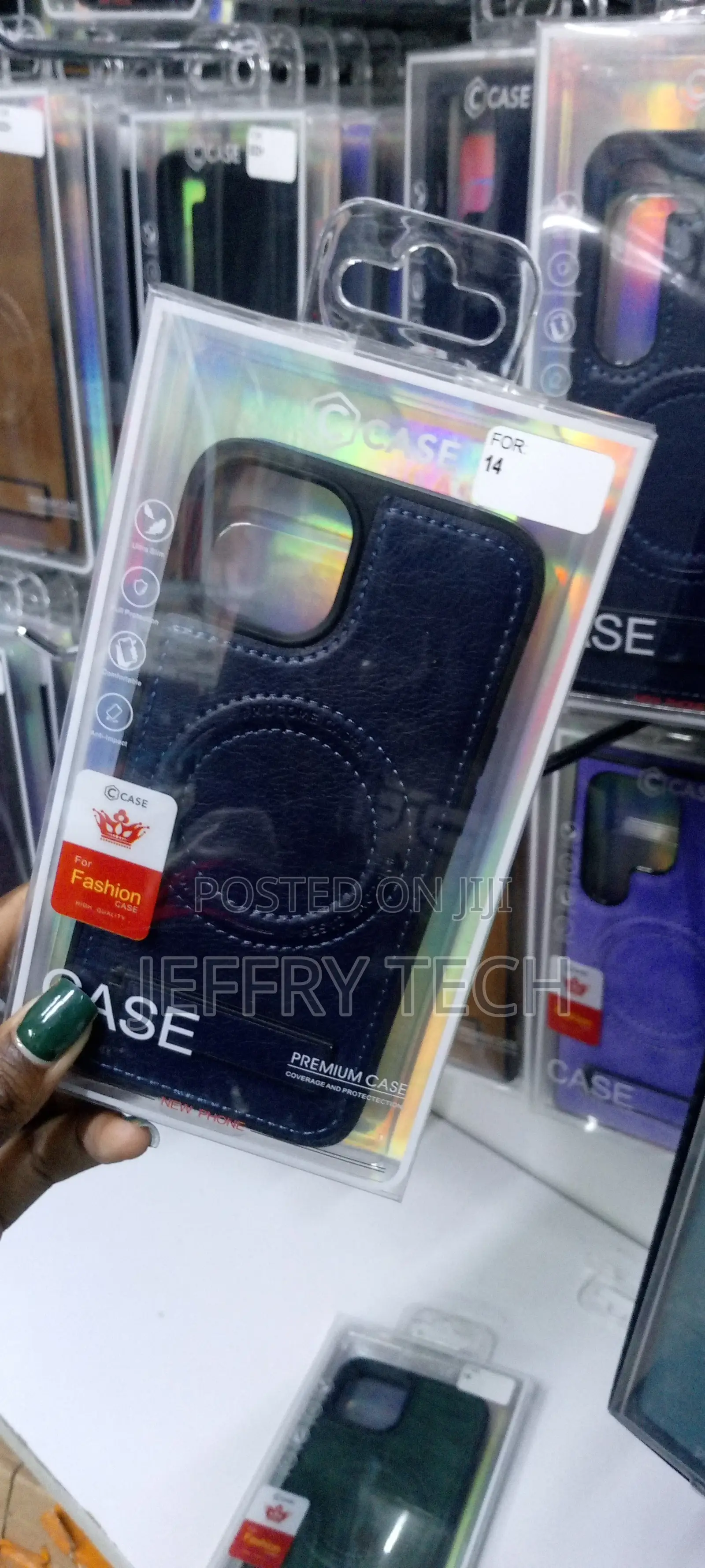 Magnetic for iPhone 14 Premium PU Leather Case,Built-in Invi