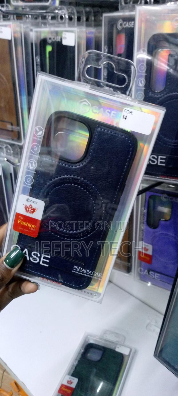 Magnetic for iPhone 14 Premium PU Leather Case,Built-in Invi - thumbnail 2