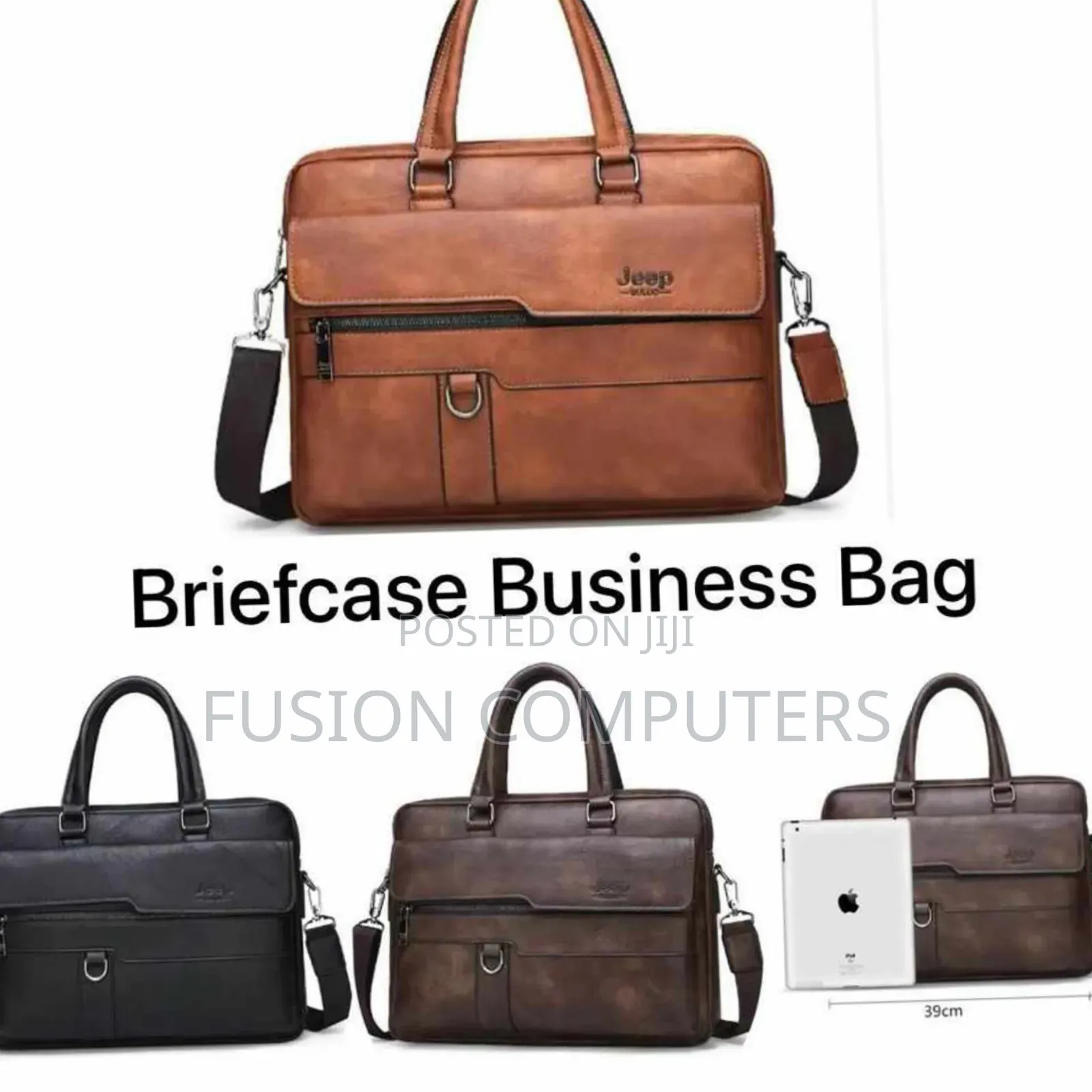 Genuine Leather 13" Laptop Briefcase Business Bag/Carrycase