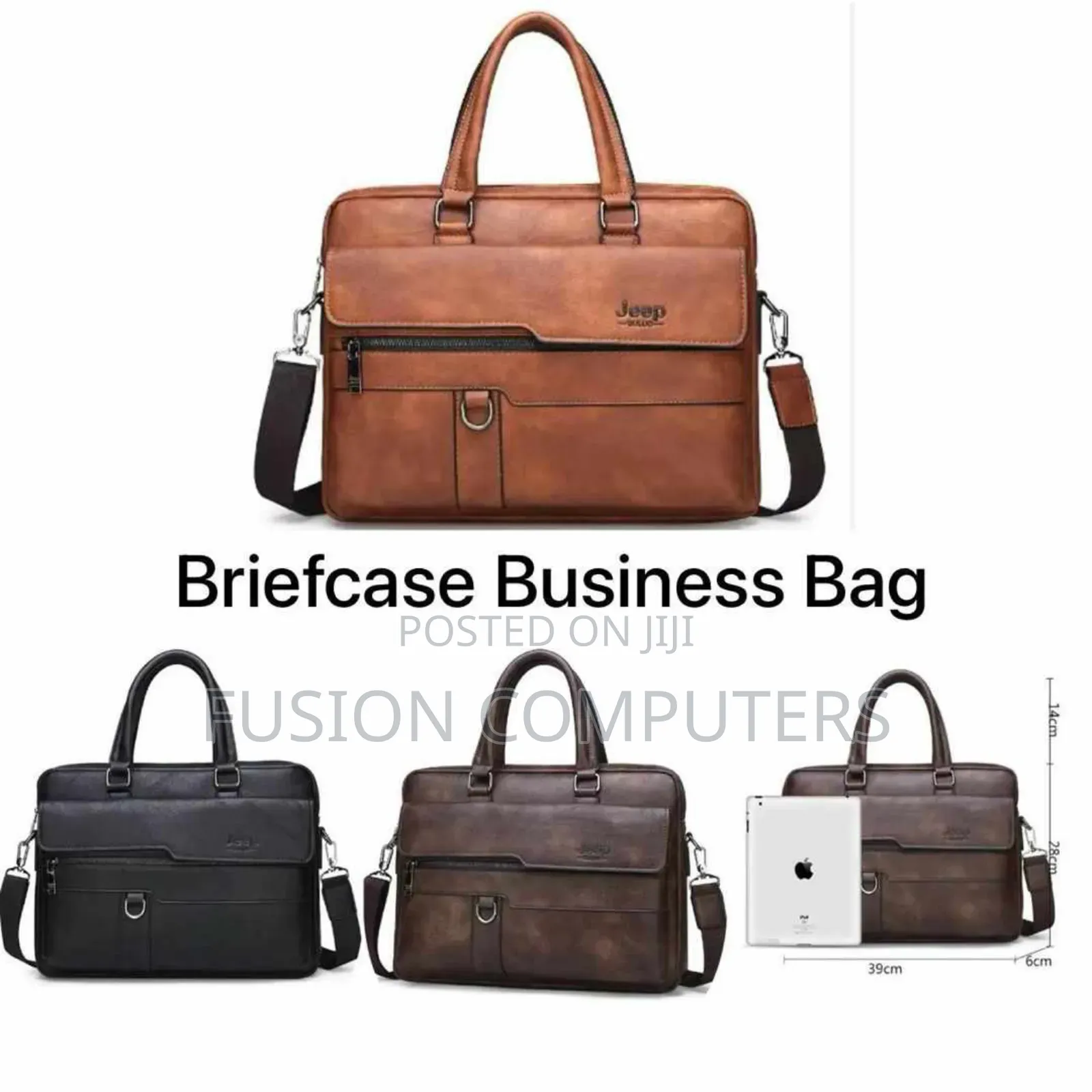 Genuine Leather 13" Laptop Briefcase Business Bag/Carrycase