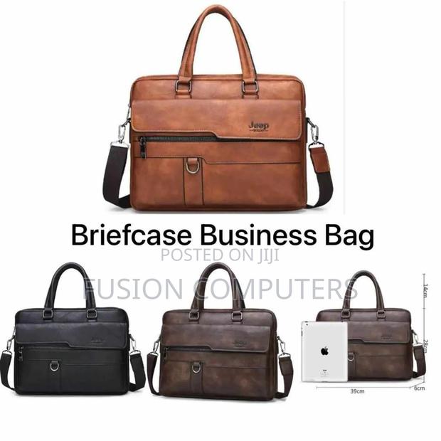 Genuine Leather 13" Laptop Briefcase Business Bag/Carrycase - thumbnail 2