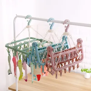 32 Clips Cloths Socks,Underwear, Handkerchief Hanger
