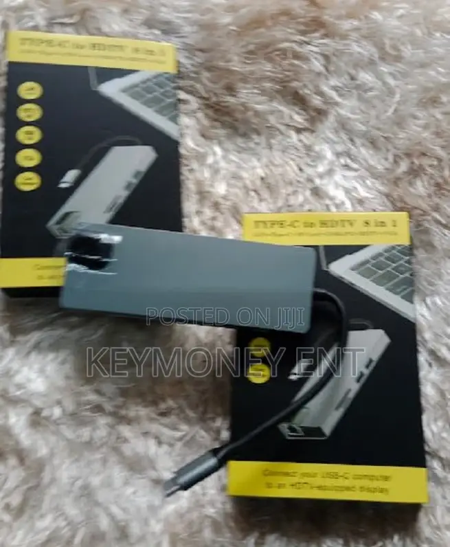Macbook Multi Port Type C 8 in 1 Adapter With VGA,HDMI,LAN