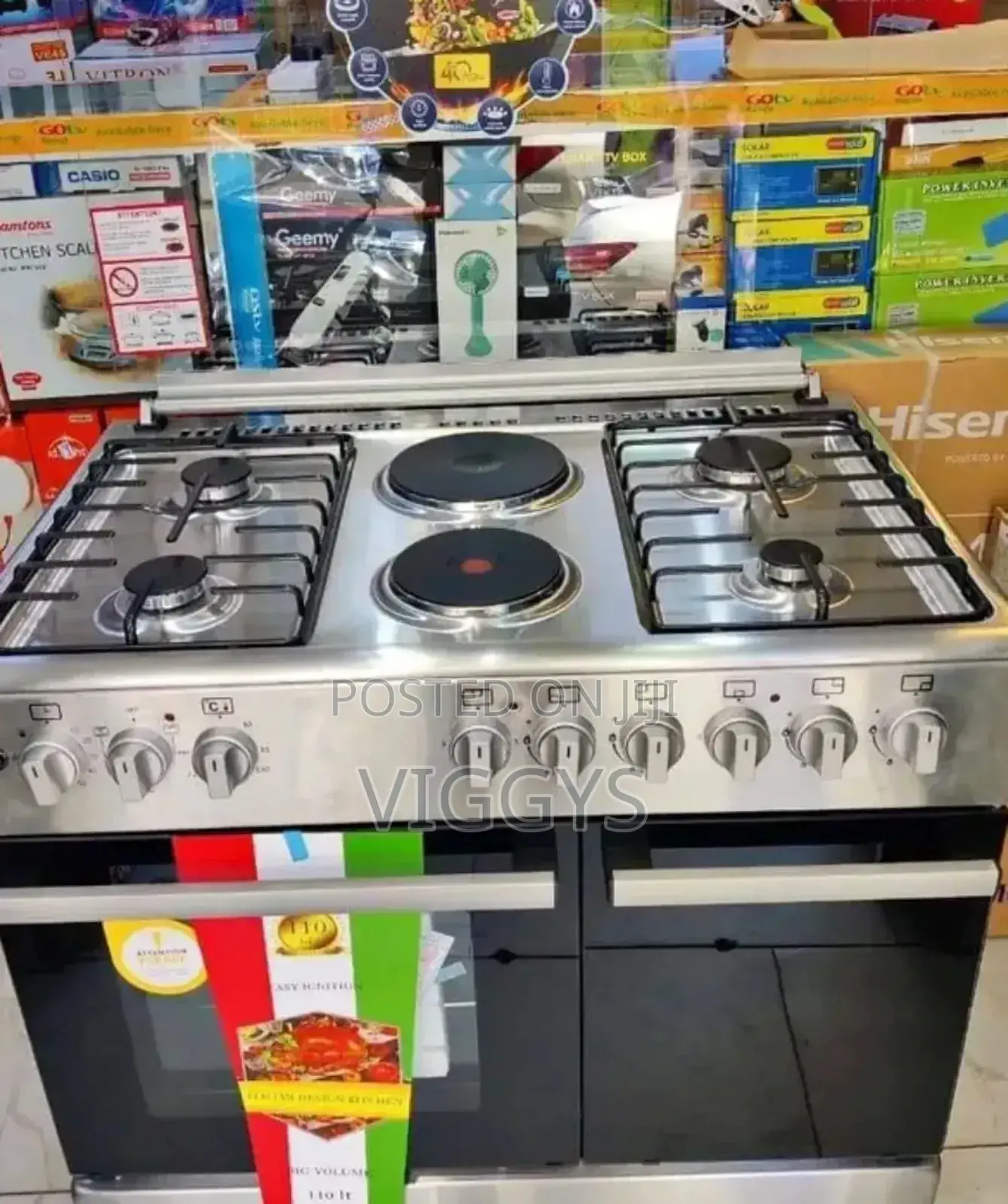 Von 60*90 2 Hotplate 4gas Standing Cooker Von/4g/90