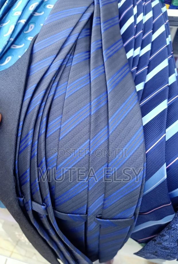 Grey Striped Executive Single Ties - main view