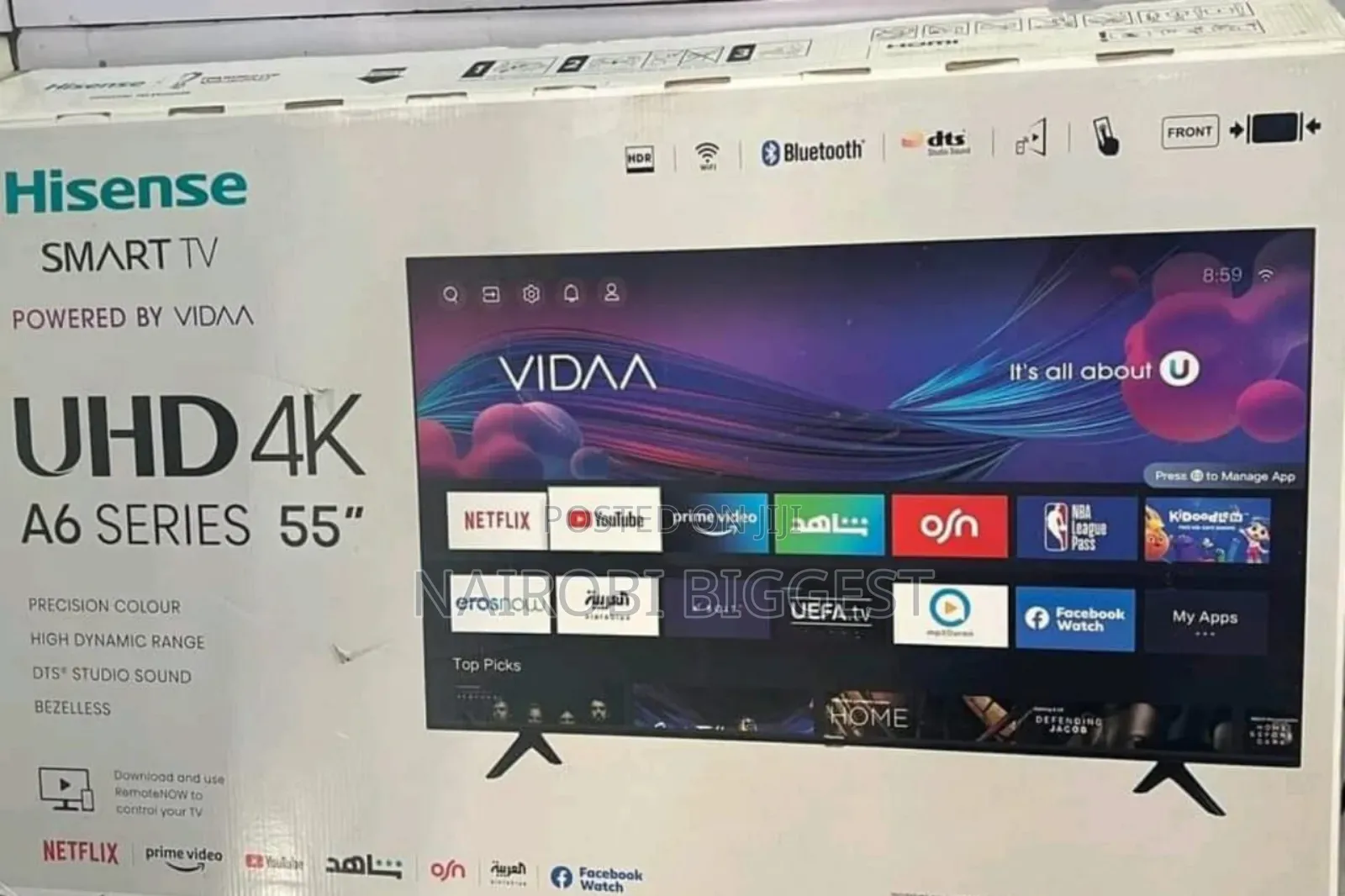 Hisense 55 Inches Smart Vidaa 4k Television
