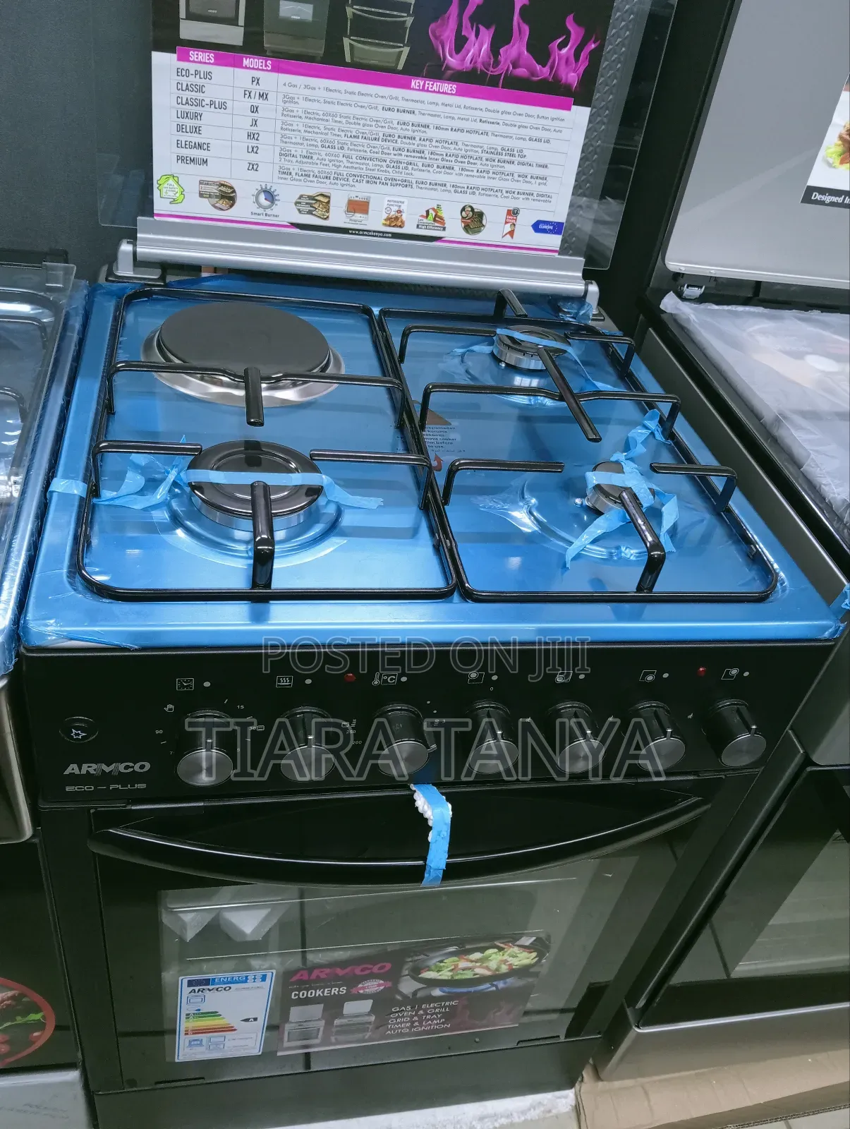 Armco GC-F5831FX(BK) 3gas + 1 Electric Gas Cooker