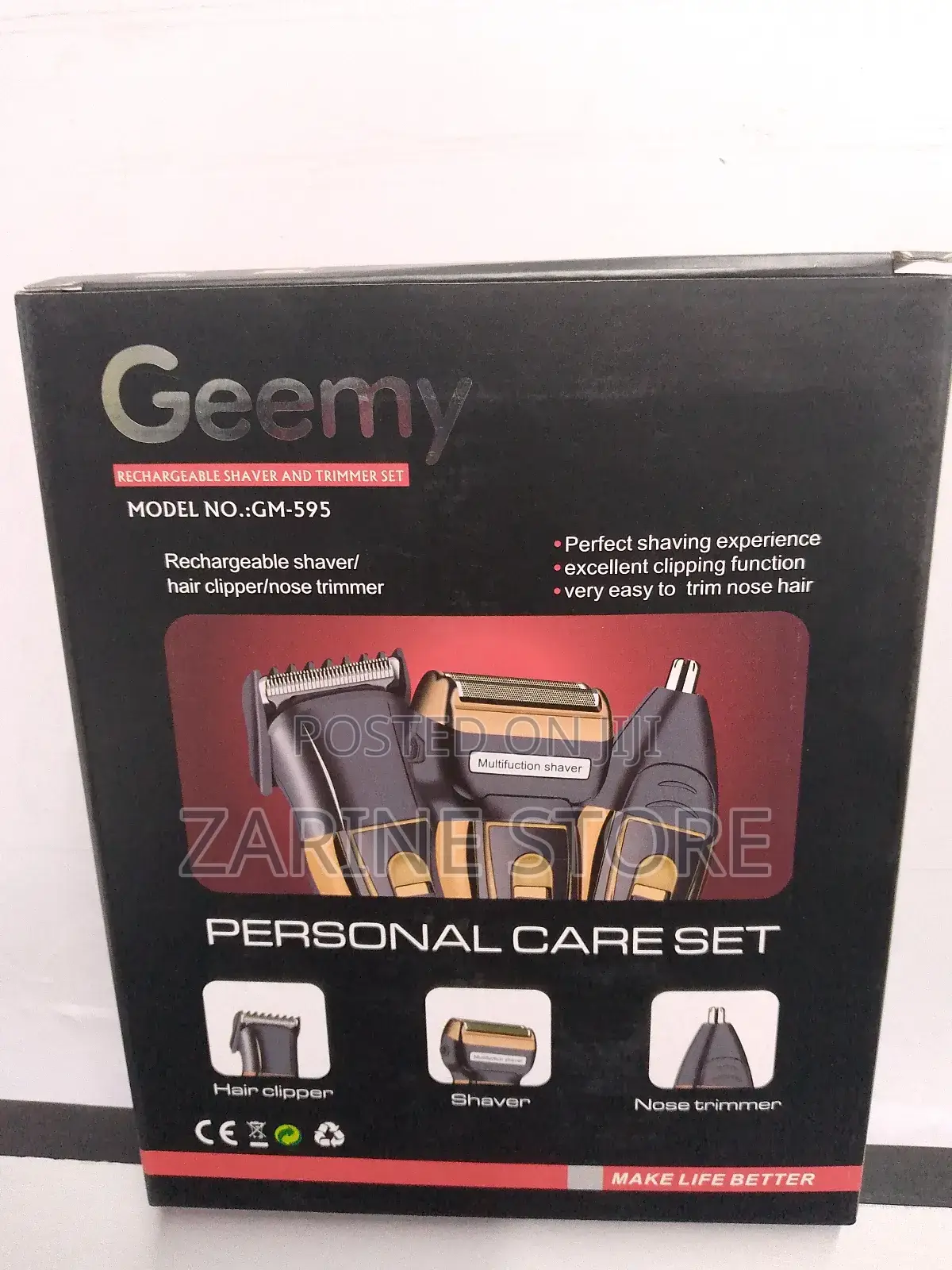 220v-240v Geemy 3 in 1 Shaving Trimmer Machine Rechargeabl