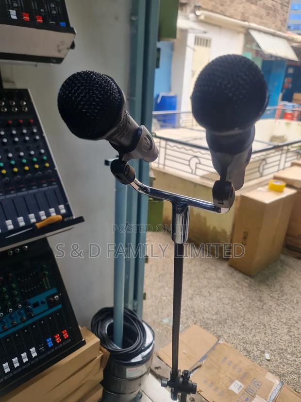 Presidential Silver Double Microphone Stand - thumbnail 4