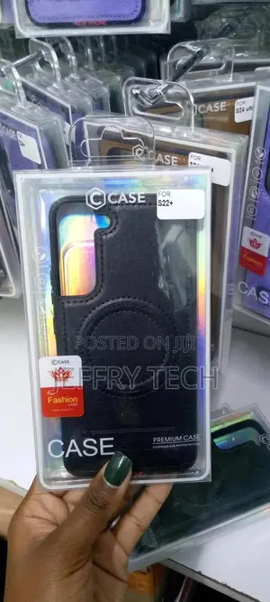 Magnetic For Galaxy S22 Premium PU Leather Case,Built-in Inv