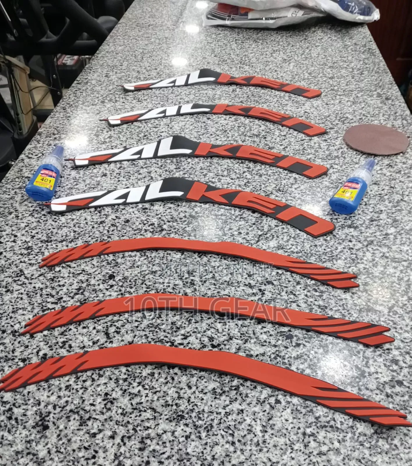 3D Falken Tyre Sticker-Red and White