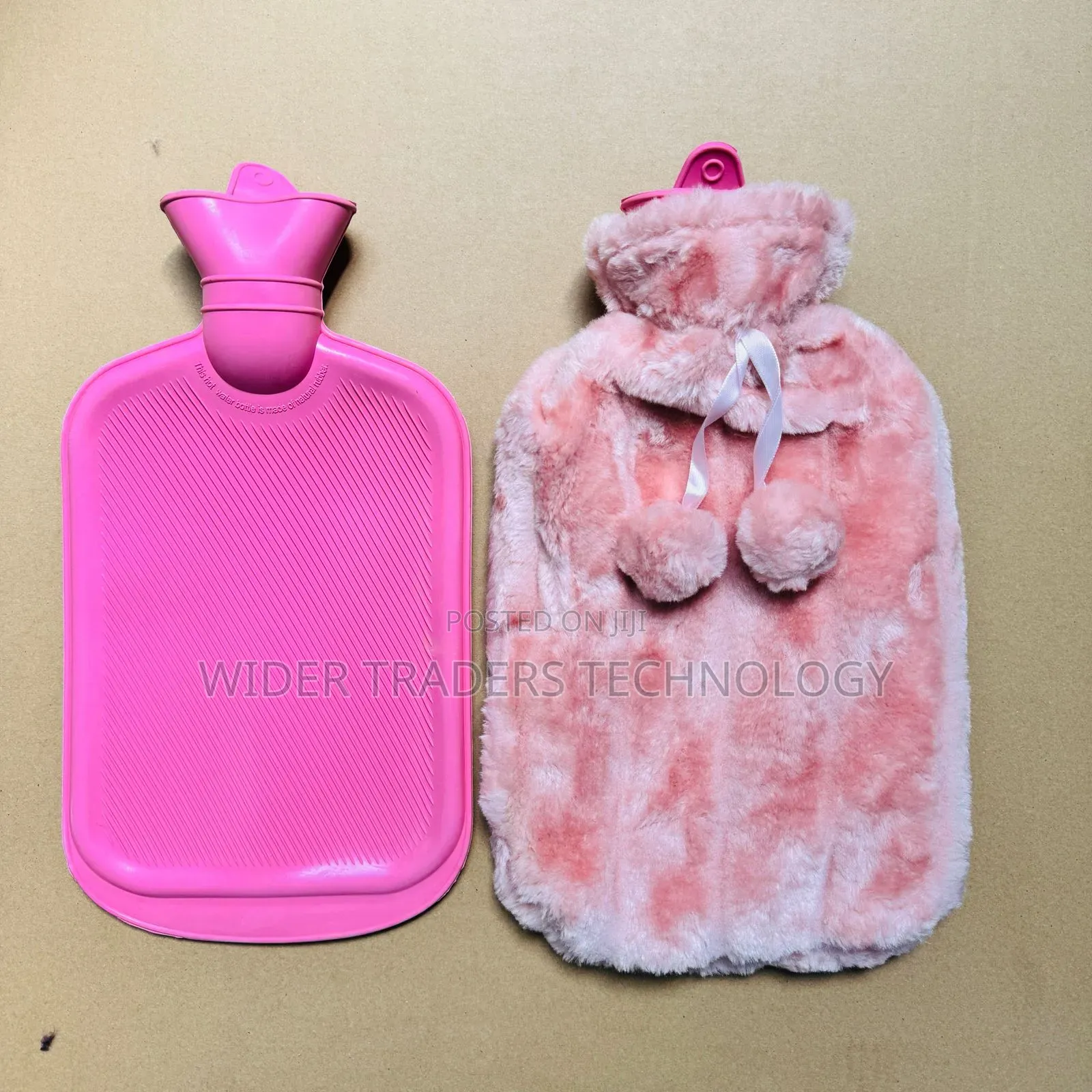 Hot Water Bottle With Fur Fleece Cover 2 Litres