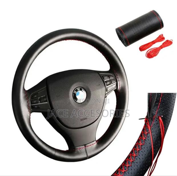 Microfiber Car Steering Leather Stitching - thumbnail 4