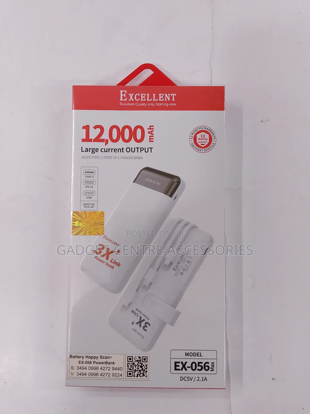 12000mah Excellent Power Bank